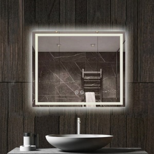 Oglinda Fluminia, Ando 90, dreptunghiulara, cu LED, 3 culori, dezaburire, 90 cm - Img 5