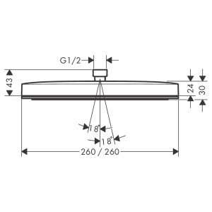 Palarie de dus, Hansgrohe, Pulsify E 260, 1 jet, negru mat - Img 2