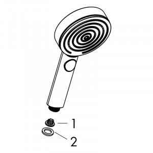 Para de dus Hansgrohe, Pulsify Select 105, 3 jeturi, negru mat - Img 4
