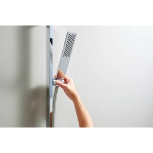 Pară de duș tip baton Hansgrohe Pulsify E 100, 1 jet PowderRain EcoSmart, crom - Img 5