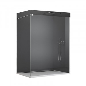 Paravan dus Sanswiss, Easy, profil crom lucios, 140 x 200 cm