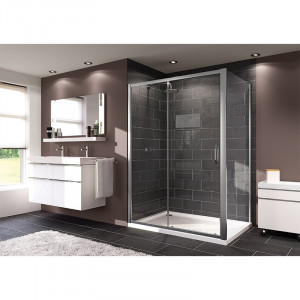 Perete lateral fix Huppe, X1A, pentru cabina de dus, 100 cm, crom lucios - Img 4
