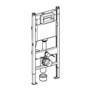 Rama Geberit Duofix, pentru WC suspendat, cu rezervor incastrat Delta 12cm - Img 3