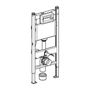 Rama Geberit Duofix, pentru WC suspendat, cu rezervor incastrat Delta 12cm - Img 3