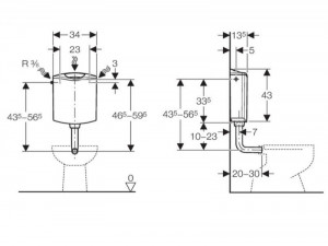Rezervor WC Geberit, AP116, cu doua volume de apa - Img 2