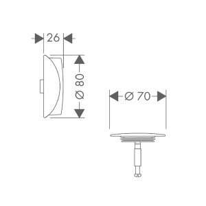 Set de ornamente, Hansgrohe, pentru instalatiile de cada Flexaplus, negru mat - Img 2