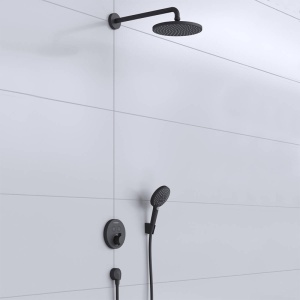 Set dus Hansgrohe, Raindance S, baterie dus termostatata incastrata, negru mat - Img 2