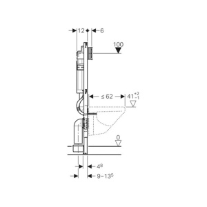 Set instalator Geberit, rama Duofix, rezervor Sigma 12cm cu set fixare si set antifonare, pentru wc suspendat - Img 5