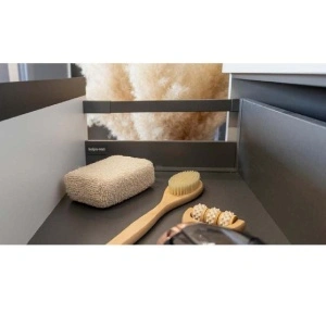 Set mobilier suspendat cu lavoar Kolpasan, Harmony 90, cu 2 sertare, bronze oak - Img 2
