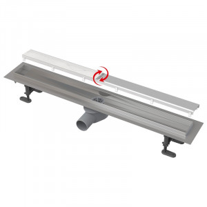 Set rigola de dus cu capac faiantabil, AlcaDrain, APZ13-DOUBLE9 FIT AND GO, 65 cm