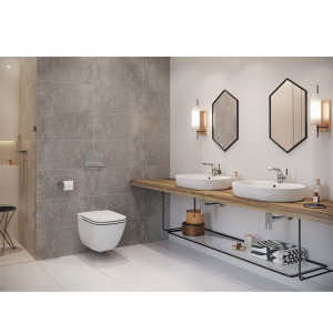 Set vas WC Cersanit, Caspia New, suspendat, Rimless cu capac Soft-Close inclus - Img 4