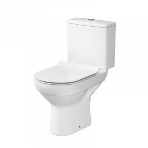 Set vas wc stativ, Cersanit, City New, rimless, cu rezervor si capac soft-close inclus