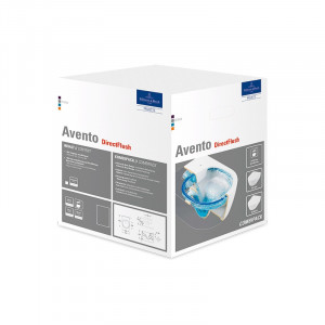 Set vas WC suspendat Villeroy & Boch, Avento, direct flush, cu capac slim, soft close, quick release, alb - Img 6