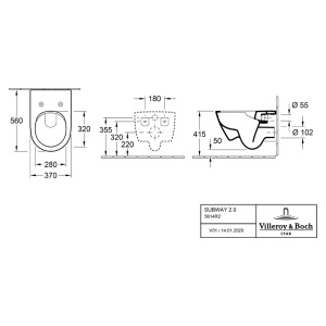 Set vas WC suspendat, Villeroy & Boch, Subway 2.0, cu capac SoftClose si QuickRelease, CeramicPlus, alb alpin - Img 2