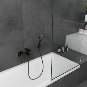 Suport de dus, Hansgrohe, Porter S, negru mat - Img 4