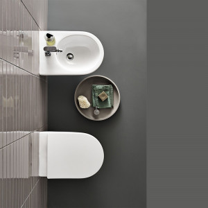 Vas WC suspendat Geberit, Acanto, rimfree, alb - Img 5
