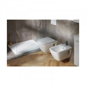 Vas WC suspendat Geberit, Selnova Square, forma partial inchisa, rimfree, alb - Img 6