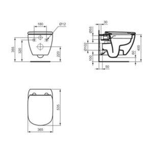 Vas WC suspendat Ideal Standard, Tesi RimLS+, alb - Img 6