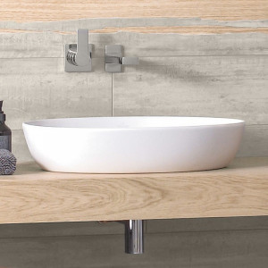 Villeroy-Boch, Artis, lavoar pe blat, oval, 61 cm, alb, tehnologie Titanceram - Img 5