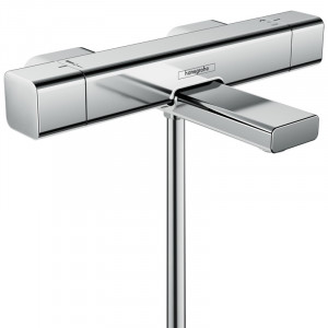 Baterie cada dus Hansgrohe, Ecostat E, termostatata, crom