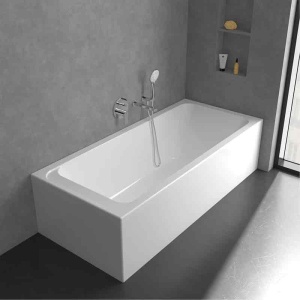 Baterie cadă-duș Villeroy&Boch, Architectura, montaj încastrat, parte vizibilă, crom - Img 2