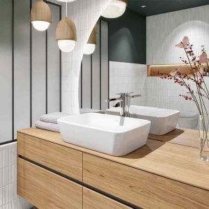 Baterie inalta pentru lavoar Villeroy&Boch, Architectura 277, cu ventil click clack, crom - Img 2