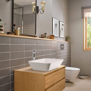 Baterie lavoar cu ventil, Hansgrohe, Rebris E 240, crom - Img 3