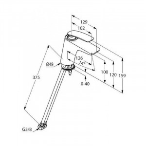 Baterie lavoar Kludi, Balance, crom - Img 3