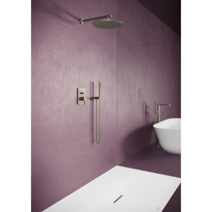 Braț de duș Villeroy&Boch, Universal Showers, rotund, 40 cm, brushed nickel - Img 3