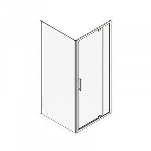 Cabina de dus, Mediterraneo, Andina, dreptunghiulara, 100 x 80 cm, crom - Img 2
