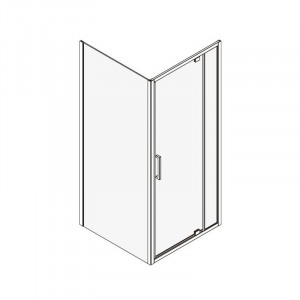 Cabina de dus, Mediterraneo, Andina, patrata, 80 x 80 cm, crom - Img 5