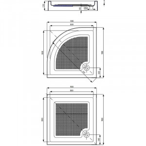 Cadita de dus patrata Belform, Bella, 90x90 cm - Img 2