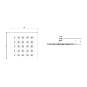 Cap de duș Villeroy&Boch, Universal Showers, pătrat, 25 x 25 cm, brushed gold - Img 6