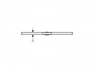 Capac pentru rigola dus Geberit, CleanLine 20, 30 - 90 cm, lucios/periat - Img 2
