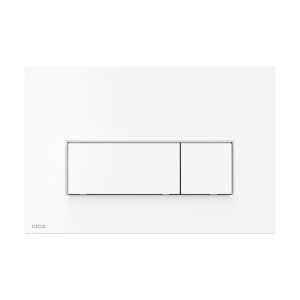 Clapeta de actionare, Alcadrain, Thin, M576, cu doua volume, alb mat