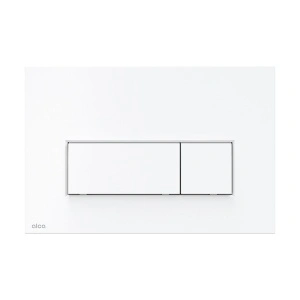 Clapeta de actionare, Alcadrain, Thin, M576, cu doua volume, alb mat