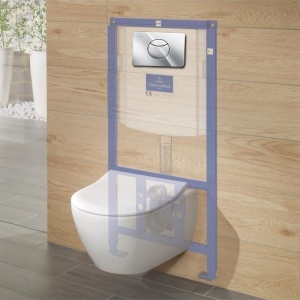 Clapeta Villeroy & Boch, ViConnect, cu actionare dubla, crom lucios, 21 x 15 x 5 cm - Img 4
