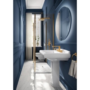 Cot racord Villeroy&Boch, Universal Showers, pătrat cu suport duș, brushed gold - Img 2