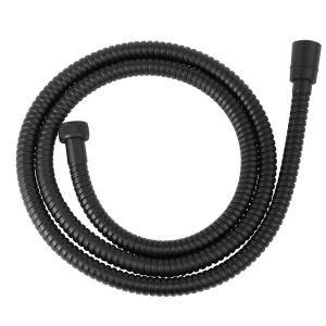 Furtun de dus, Ferro, 150 cm, negru mat