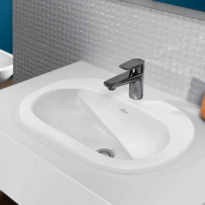 Lavoar incastrat Villeroy & Boch, O.Novo, oval, 56 cm, alb alpin - Img 4