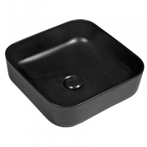 Lavoar pe blat, Fluminia, Andra, patrat, 38,5 x 38,5 cm, negru mat