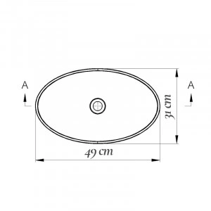 Lavoar pe blat Fluminia, Egg, alb, 49 x 31 cm - Img 2