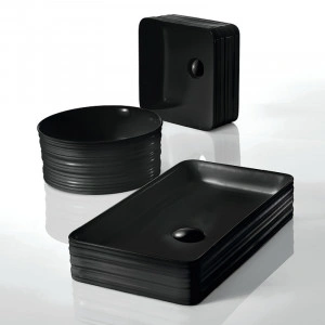 Lavoar pe blat, Fluminia, My Black Box, patrat, cu ventil, negru mat - Img 4