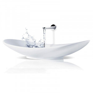 Lavoar pe blat Villeroy & Boch, My Nature, 81 cm, alb, CeramicPLus - Img 2