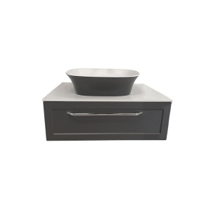 Masca cu blat pentru lavoar, Kolpasan, Blanche, 75 cm, antracit - Img 3