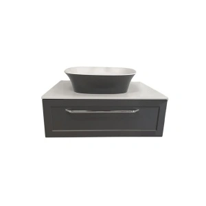 Masca cu blat pentru lavoar, Kolpasan, Blanche, 75 cm, antracit - Img 3