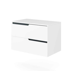 Mobilier cu blat pentru lavoar Fluminia, Bari 80, alb mat