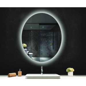 Oglindă, Fluminia, Picasso Ambient 60, ovală, cu iluminare LED, 3 culori, dezaburire - Img 4