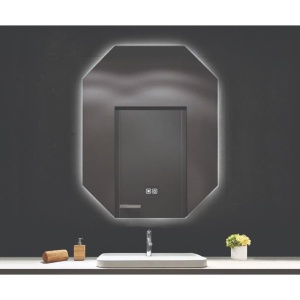 Oglindă, Fluminia, Turner Ambient 60, 8 laturi, cu iluminare LED, 3 culori, dezaburire - Img 2
