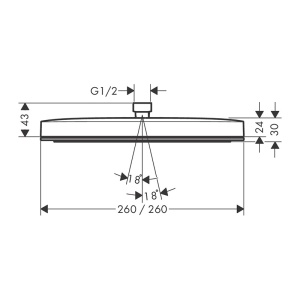 Palarie de dus, Hansgrohe, Pulsify E 260, 1 jet, crom - Img 3